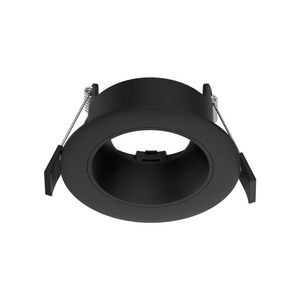 Inbouwring Pro-Ambiance /anti-glare tbv Ø58mm module rond vast zwart/zwart sparing Ø76mm