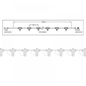 Hoofdkabel PS230 L=2,4mtr. 24 fitting wit