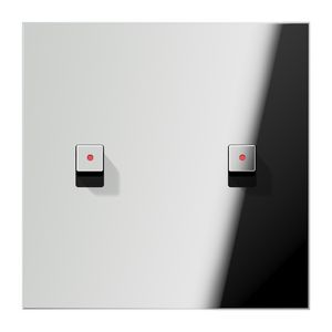 Afdekking LS1912 glans chroom2 hevel kubus&lens