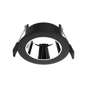 Inbouwring Pro-Ambiance /anti-glare tbv Ø58mm module rond vast zwart/spiegelend sparing Ø76mm