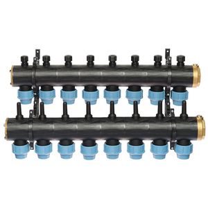 Brineverdeler 4430 2 "kunststof + PE-koppeling 40mm 8-groepen