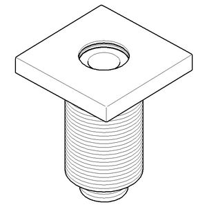 Afdekplaat 57x72x57mm Platina