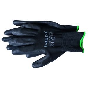 Werkhandschoenen PU-textiel zwart maat 9