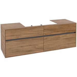 Wastafelonderkast Collaro 1600x548x500mm Oak Kansas C02800RH
