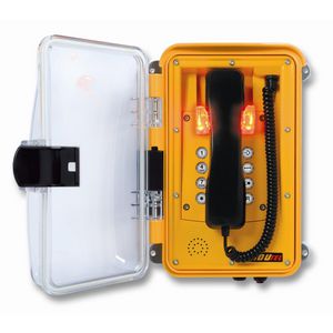 Weerbestendige telefoon indutel-led geel met visuele melder
