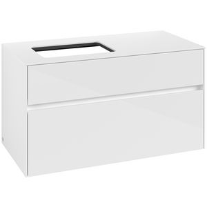 Wastafelonderkast Collaro 1000x548x500mm Glossy White C11000DH