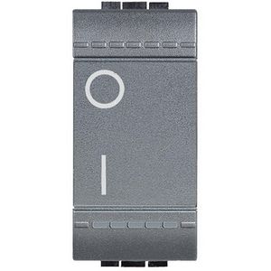 Schakelaar 2-polig 1 module antraciet Livinglight