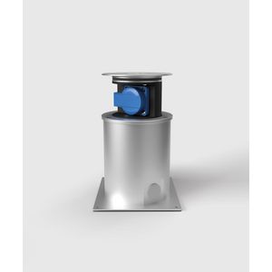 Vloerdoos SV111 1x 230V RA rond IP67 alu deksel