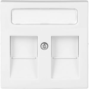 Centraalplaat 2 x mod jack schuifjes SI-B-alpin wit