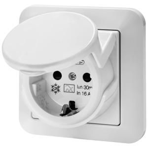 RCD SAFETY SOCKET-16A 30mA IP44-WHITE COLOUR