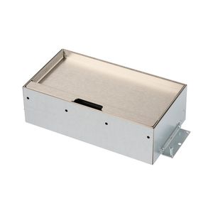 Vloerdoos SERVICEBOX 3.0 2x 230V RA + 2x leeg RVS deksel 15mm inlegdiepte zonder oplegrand