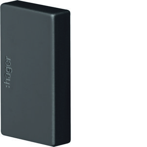 LF eindplaat goot 20x35mm halogeenvrij grafietzwart