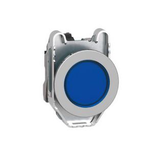 Verzonken signaallamp compleet Metaal Incl. led 24V AC Blauw