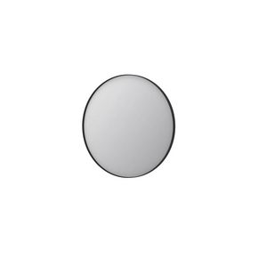 Spiegel PROLINE ROUND FRAMED mat zwart kader Ø80cm