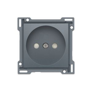 Afwerkingsset stopcontact z. aarding met besch.afsl. blue gr