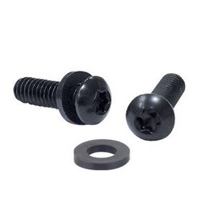 Doos a 100st. Schroef Torx T-30 6mm zwart Incl. ring