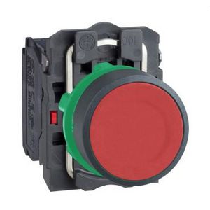 Drukknop Verzonken Terugvering 22mm 1NO+1NC Rood Harmony XB5
