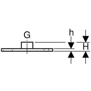 bevestigingsplaat met moer 3/4"