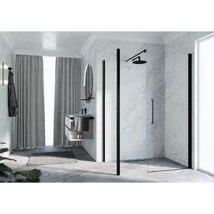 Zijwand Y2F1B 870-890x2000mm zwart helder