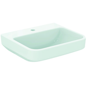 Wastafel 500x440x180mm m. 1 kraangat z. overl gl wit sg i.life b