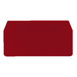 Afsluit- eindplaat rood h:59.5mm b:2mm V-0 We VVE=50