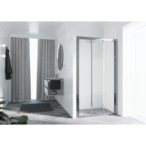 Schuifdeur LUN3P 1020-1080x1950mm chroom lunes 2.0 motief