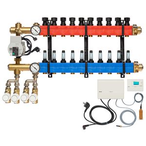 Vloerverw.verdeler 4860 4-pijps E-pomp OA. 10-145l/u 10-groeps