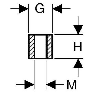 overgangsbus M10BI - 1/2"BU