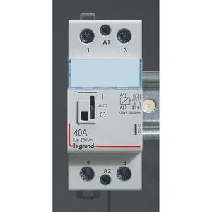 Relais manuele bediening 2NO 40A 230VAC GA