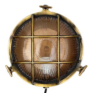 Verlichtingsarmatuur Bulkhead AHOI E27 Alu brons Round IP64