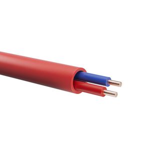 Haspel a 500m. Brandmeldkabel Eca PVC 2x0,8mm rood