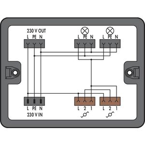 Verdeeldoos Wisselschakeling 1 ingang 899-631/308-000