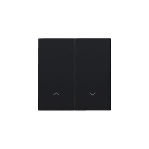 Afwerkingsset dubbele elektr. rolluikschakelaar black coat