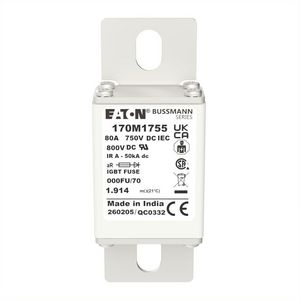 Zekering hoge snelheid 80A DC 750V 000 24x36x96mm aR VVE=5