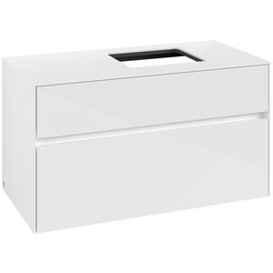 Wastafelonderkast Collaro 1000x548x500mm Glossy White C127B0DH