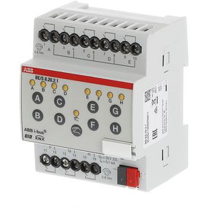 Binaire ingang KNX 8-voudig via 8 gele leds 20 V DIN-rail