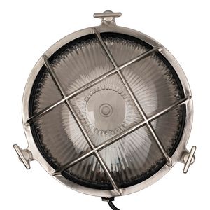 Verlichtingsarmatuur Bulkhead AHOI E27 Alu Nickel Round IP64