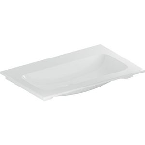 iCon meubelwastafel slim rim 75x48cm zonder kraangat zonder overloop wit Keratect