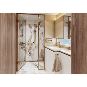 AddStoris dubbele haak brushed bronze