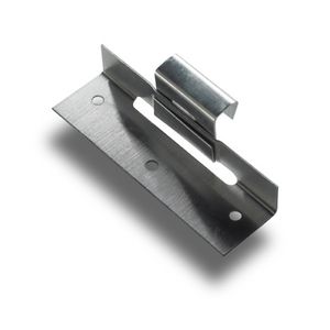 RVS schuifklang voor felsprofiel 25mm, schuifbereik 70mm
