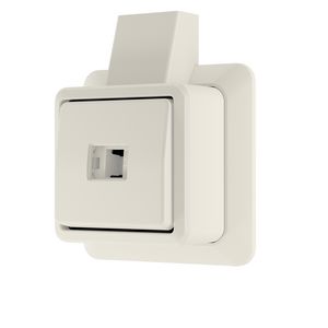 AP600 pulsschakelaar wissel+N + montageplaat wit VVE=10