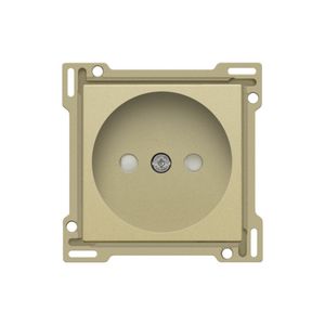 Afwerkingsset stopcontact z. aarding met besch.afsl. gold