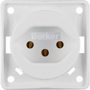 Wandcontactdoos Zwitserland type 13 berker Integro polarwit