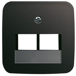 Centraalplaat voor datadoos 2 x RJ45 R-zwart (1803-02-215)