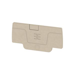 Afsluit- eindplaat d.beige h:52.76mm b:2.1mm V- VVE=50