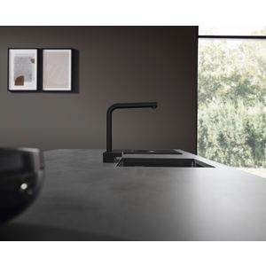 Keukenmengkraan 250 Aquno Select M81 2 straalsoorten uitloop sBox mat zwart