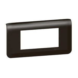 Afdekraam 4 module zwart horizontaal Mosaic