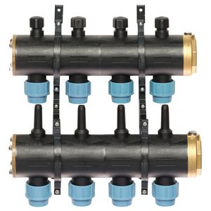 Brineverdeler 4420 2 "kunststof + PE-koppeling 32mm 4-groepen .