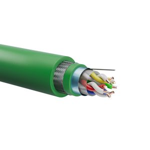 Haspel a 500m. Signaal grondkabel UV Outdoor 4x2x0,8mm groen