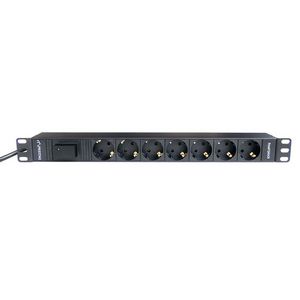 PowRblock 19" Horizontal 8 x Schuko + surge protection